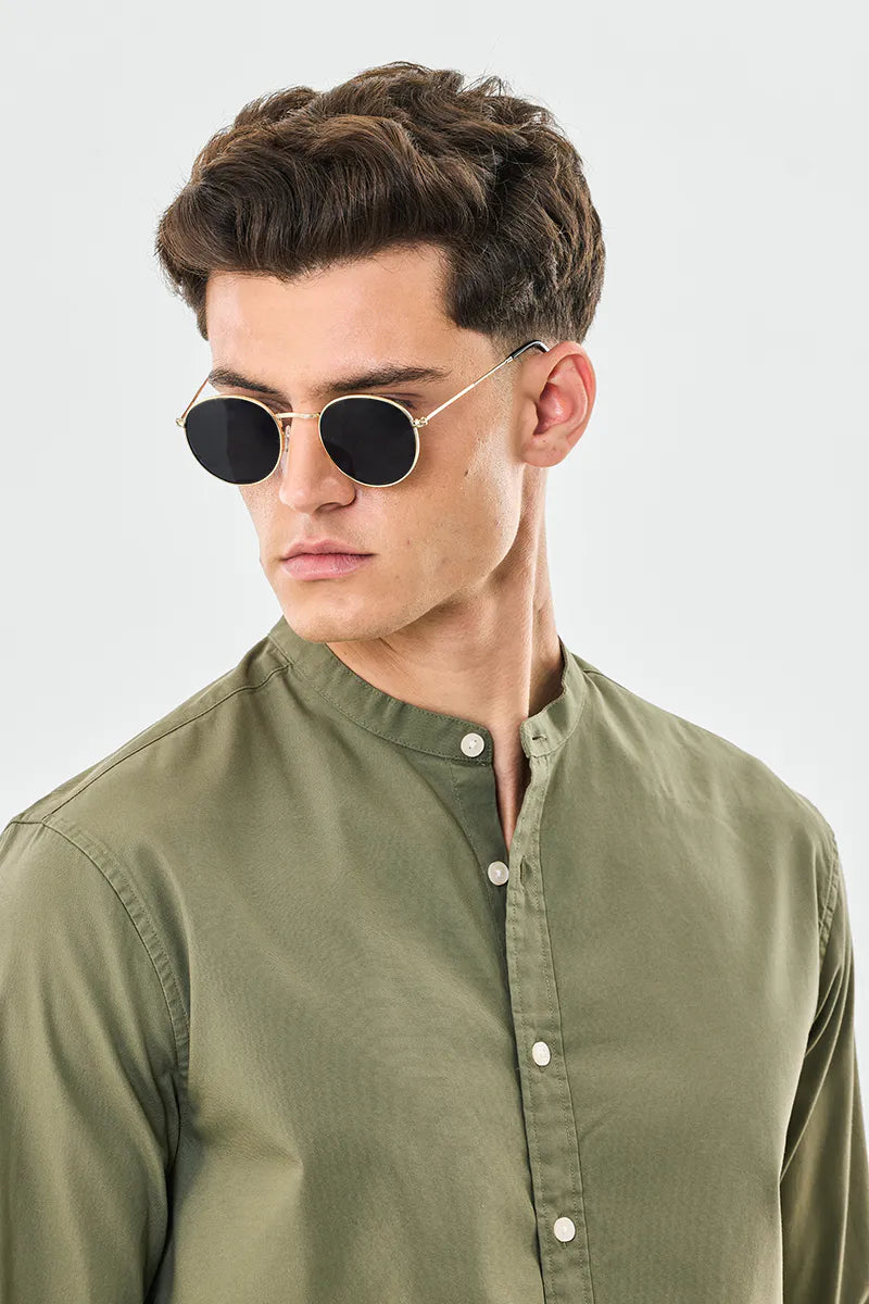 Timeless Chinese Collar Oxford Shirt