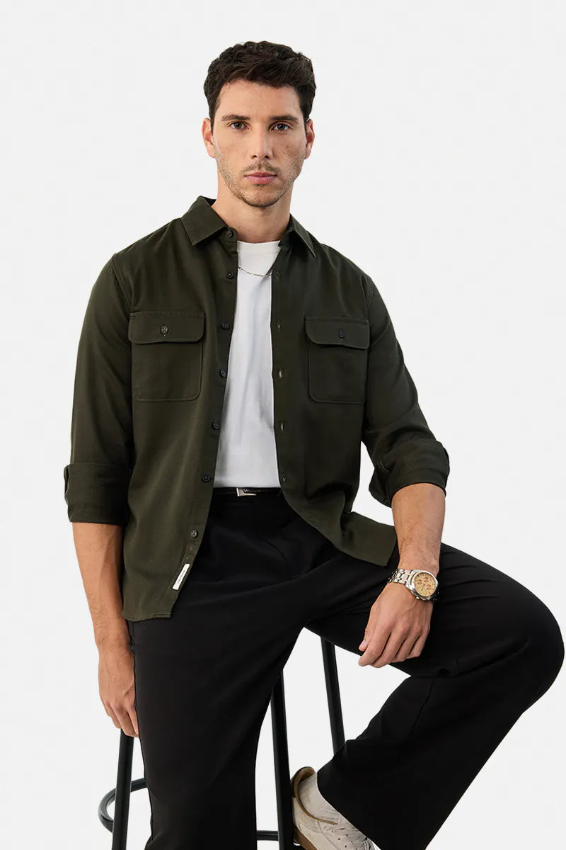 Linen Essential Double Pocket Shirt
