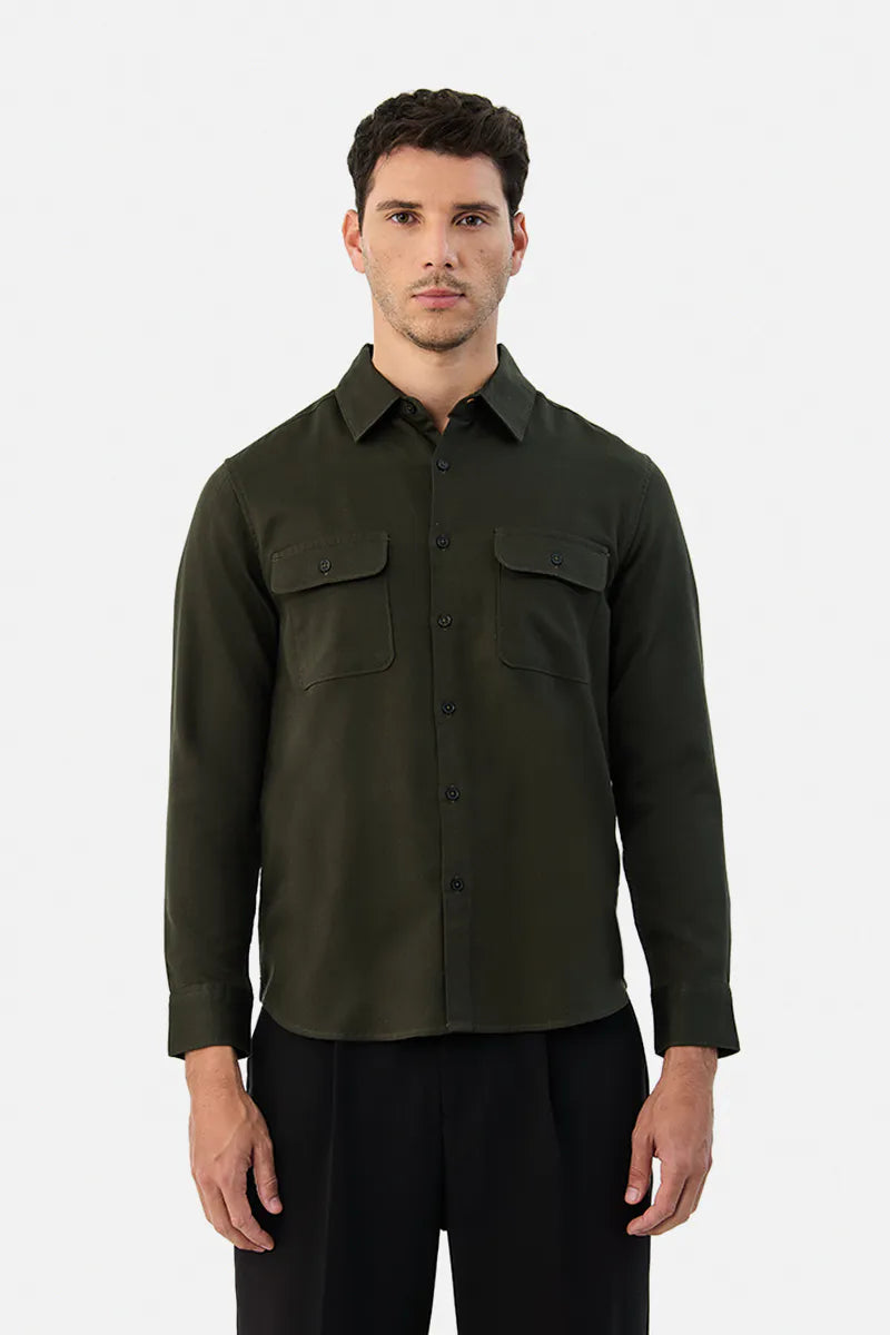 Linen Essential Double Pocket Shirt